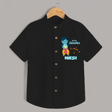 Baby's First Dussehra Shirt | Custom Shirt for Little Devotees - BLACK - 0 - 6 Months Old (Chest 23")
