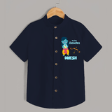 Baby's First Dussehra Shirt | Custom Shirt for Little Devotees - NAVY BLUE - 0 - 6 Months Old (Chest 23")