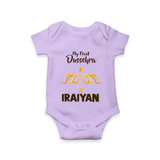 My First Dussehra Golden Arrow Romper - LILAC - New Born (Chest 14")