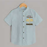Little Ram Lalla My First Dussehra Shirt | Personalized Baby Outfit - ARCTIC BLUE - 0 - 6 Months Old (Chest 23")