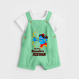 My First Dussehra Blue Warrior Dungaree - GREEN - 0 - 5 Months Old (Chest 18")