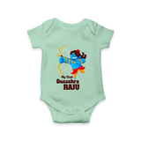 Mini Ram My First Dussehra Romper | Custom Baby Romper for Festival - MINT GREEN - New Born (Chest 14")