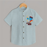 Mini Ram My First Dussehra Shirt | Custom Baby Shirt for Festival - ARCTIC BLUE - 0 - 6 Months Old (Chest 23")