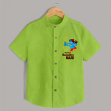 Mini Ram My First Dussehra Shirt | Custom Baby Shirt for Festival - LIME GREEN - 0 - 6 Months Old (Chest 23")