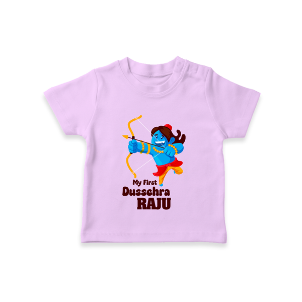 Mini Ram My First Dussehra Tshirt | Custom Baby Tshirt for Festival - LILAC - 0-5 Months Old (Chest 17")