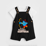 Mini Ram My First Dussehra Dungaree Set | Custom Baby Dungaree Set for Festival - BLACK - 0 - 5 Months Old (Chest 18")