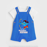My First Dussehra Blue Warrior Dungaree - COBALT BLUE - 0 - 5 Months Old (Chest 18")