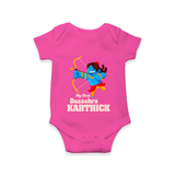 Mini Ram My First Dussehra Romper | Custom Baby Romper for Festival - HOT PINK - New Born (Chest 14")