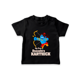 Mini Ram My First Dussehra Tshirt | Custom Baby Tshirt for Festival - BLACK - 0-5 Months Old (Chest 17")