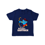 Mini Ram My First Dussehra Tshirt | Custom Baby Tshirt for Festival - NAVY BLUE - 0-5 Months Old (Chest 17")