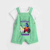 My First Dussehra Ram Leela Chariot Dungaree - GREEN - 0 - 5 Months Old (Chest 18")