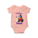My First Dussehra Ram Leela Chariot Romper - PEACH - New Born (Chest 14")