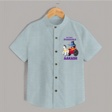My First Dussehra Shirt | Personalized Baby Outfit for Dussehra - ARCTIC BLUE - 0 - 6 Months Old (Chest 23")