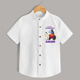 My First Dussehra Shirt | Personalized Baby Outfit for Dussehra - WHITE - 0 - 6 Months Old (Chest 23")