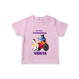 My First Dussehra Tshirt | Personalized Baby Outfit for Dussehra - BABY PINK - 0-5 Months Old (Chest 17")