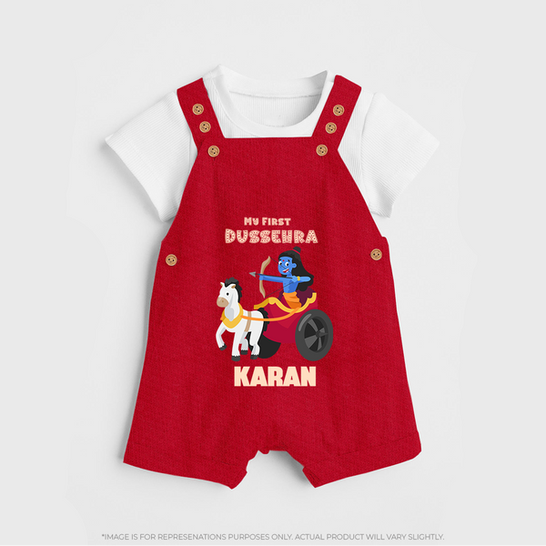 My First Dussehra Ram Leela Chariot Dungaree - RED - 0 - 5 Months Old (Chest 18")