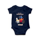 My First Dussehra Romper | Personalized Baby Outfit for Dussehra - NAVY BLUE - New Born (Chest 14")