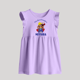 Tiny Festival Hero My First Dussehra Baby Frock | Custom Baby Frock - LILAC - 0 - 3 Months Old (Chest 17")