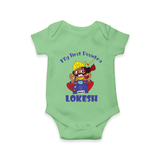 My First Dussehra Ten Heads Triumph Romper - GREEN - New Born (Chest 14")
