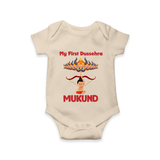 My First Dussehra Lanka Battle Romper - IVORY - New Born (Chest 14")