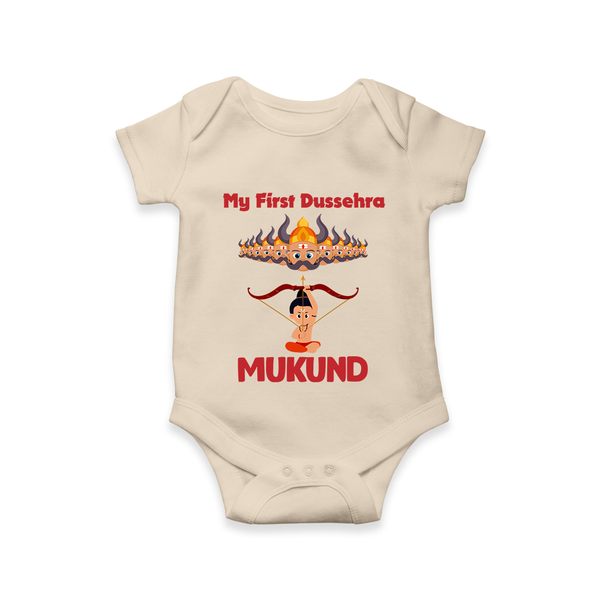 My First Dussehra Lanka Battle Romper - IVORY - New Born (Chest 14")