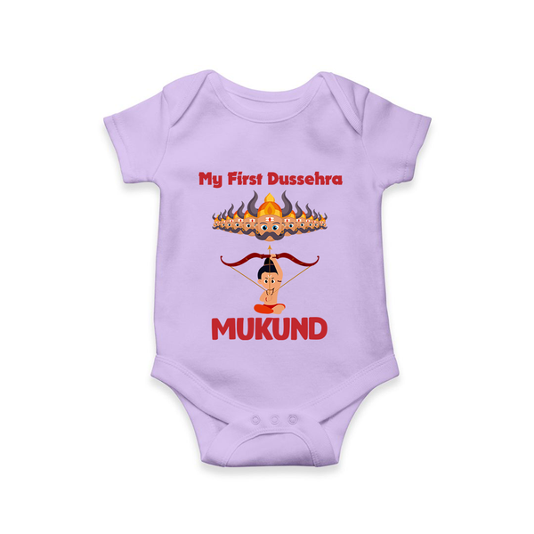 My First Dussehra Lanka Battle Romper - LILAC - New Born (Chest 14")