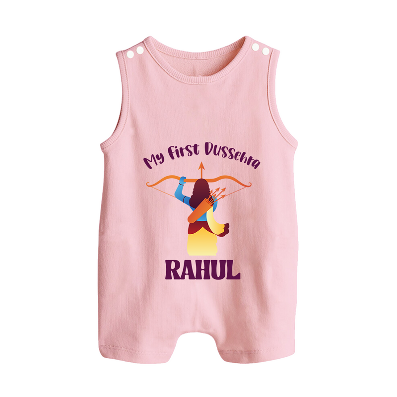 Chhota Ram My First Dussehra Romper Suit | Custom Baby Romper Suit for Festival Fun - BABY PINK - 0 - 5 Months Old (Chest 18")