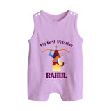 Chhota Ram My First Dussehra Romper Suit | Custom Baby Romper Suit for Festival Fun - LILAC - 0 - 5 Months Old (Chest 18")