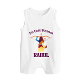 Chhota Ram My First Dussehra Romper Suit | Custom Baby Romper Suit for Festival Fun - WHITE - 0 - 5 Months Old (Chest 18")