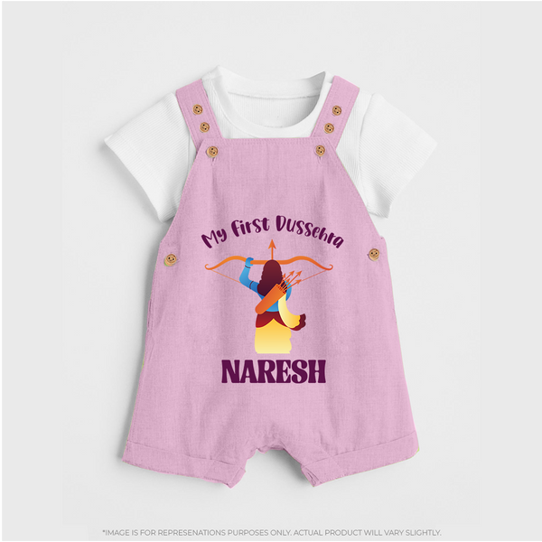 My First Dussehra Heroic Archer Dungaree - BABY PINK - 0 - 5 Months Old (Chest 18")