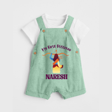 My First Dussehra Heroic Archer Dungaree - MINT GREEN - 0 - 5 Months Old (Chest 18")