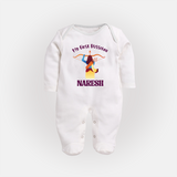 My First Dussehra Heroic Archer Full Body Suit - WHITE - New Born (Chest 7.5")