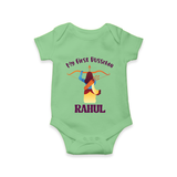 Chhota Ram My First Dussehra Romper | Custom Baby Romper for Festival Fun - GREEN - New Born (Chest 14")
