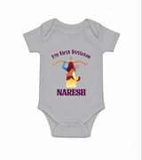 My First Dussehra Heroic Archer Romper - GREY - New Born (Chest 14")