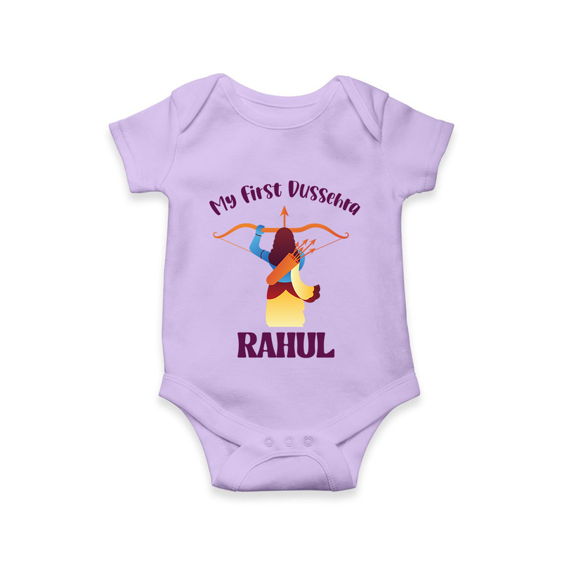Chhota Ram My First Dussehra Romper | Custom Baby Romper for Festival Fun - LILAC - New Born (Chest 14")