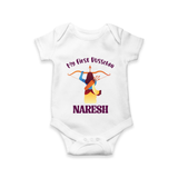 My First Dussehra Heroic Archer Romper - WHITE - New Born (Chest 14")