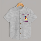 Chhota Ram My First Dussehra Shirt | Custom Baby Shirt for Festival Fun - GREY - 0 - 6 Months Old (Chest 23")