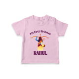 Chhota Ram My First Dussehra Tshirt | Custom Baby Tshirt for Festival Fun - BABY PINK - 0-5 Months Old (Chest 17")