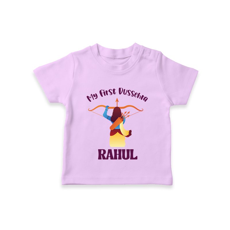 Chhota Ram My First Dussehra Tshirt | Custom Baby Tshirt for Festival Fun - LILAC - 0-5 Months Old (Chest 17")