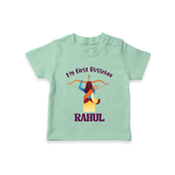 Chhota Ram My First Dussehra Tshirt | Custom Baby Tshirt for Festival Fun - MINT GREEN - 0-5 Months Old (Chest 17")