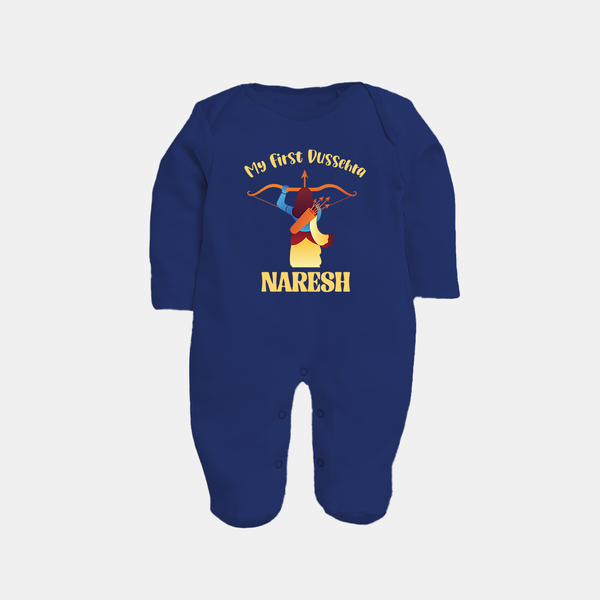 My First Dussehra Heroic Archer Full Body Suit - NAVY BLUE - New Born (Chest 7.5")