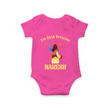 My First Dussehra Heroic Archer Romper - HOT PINK - New Born (Chest 14")