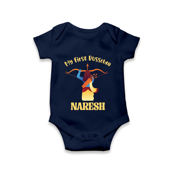 My First Dussehra Heroic Archer Romper - NAVY BLUE - New Born (Chest 14")