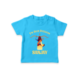 Chhota Ram My First Dussehra Tshirt | Custom Baby Tshirt for Festival Fun - SKY BLUE - 0-5 Months Old (Chest 17")