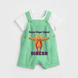 Ravan Slayer Squad Dungaree Set | Personalized Baby Dungaree Set for Dussehra - GREEN - 0 - 5 Months Old (Chest 18")