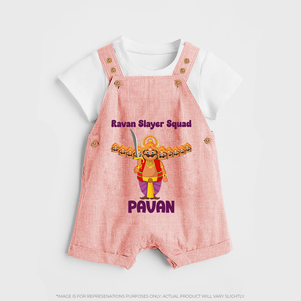 Ravan Slayer Squad Dungaree - PEACH - 0 - 5 Months Old (Chest 18")