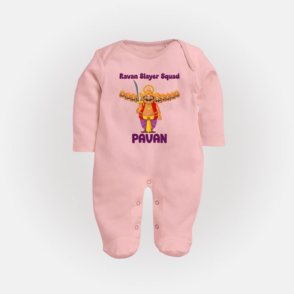 Ravan Slayer Squad Full Body Suit - BABY PINK - New Born (Chest 7.5")