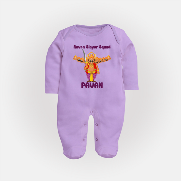 Ravan Slayer Squad Full Body Suit - LILAC - New Born (Chest 7.5")