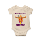 Ravan Slayer Squad Romper | Personalized Baby Romper for Dussehra - IVORY - New Born (Chest 14")