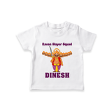 Ravan Slayer Squad Tshirt | Personalized Baby Tshirt for Dussehra - WHITE - 0-5 Months Old (Chest 17")